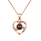 925 Silver Crystal Heart Necklace 18