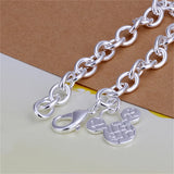 925 Silver Mickey Chain Bracelet Charm Jewelry Gift