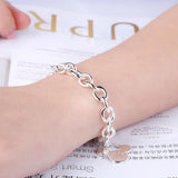 925 Sterling Silver Mickey Charm Bracelet for Women Girl Gift