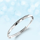 925 Silver Diamonated Cuff Bangles Women's Hand Bracelets