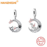 925 Sterling Silver Dog Cat Charms Dangle Beads