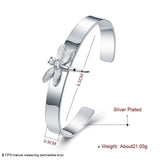 925 Silver Dragonfly Bangle Bracelet For Women Elegant Charm Jewelry