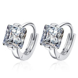 925 Silver CZ Inlaid Earrings Woman Charm Jewelry