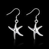 925 Silver Starfish Earrings Wedding Party Bead Gift Jewelry