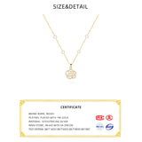 925 Silver Flower Necklace Pearl Collar Pendant