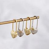 925 Silver CZ Hoop Earrings 18K Plated Classic Women's Ear Buckle Jewelry