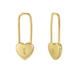 925 Silver CZ Hoop Earrings 18K Plated Classic Women's Ear Buckle Jewelry