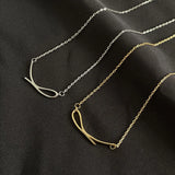 925 Silver Geometric Necklace Women's Clavicle Chain Wedding Jewelry