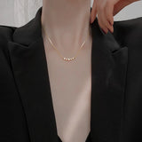 925 Silver Geometric Necklace Zircon Pendant Fine Jewelry