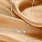 925 Silver Geometric Necklace Zircon Pendant Fine Jewelry