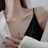 925 Silver Geometric Necklace Zircon Pendant Fine Jewelry