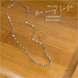 925 Silver Geometric Necklace Charm Choker Jewelry for Women