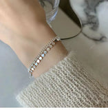 925 Silver Geometric Shape Bracelet Charm Party Gift For Women