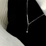 925 Silver Geometric Strip Choker Necklace for Women