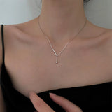 925 Silver Geometric Strip Choker Necklace for Women