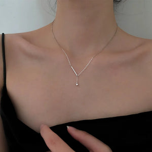 925 Silver Geometric Strip Choker Necklace for Women