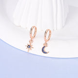 925 Sterling Silver Yellow Circular Hoop Earrings Golden Earring