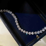 925 Silver Moissanite Zircon Love Bracelet Women Wedding Gift