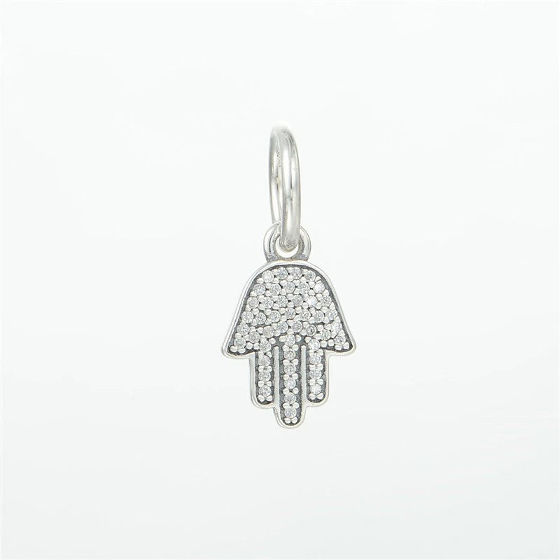 925 Silver Protection Symbol Pendant Charms for Bracelets Women
