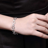 925 Silver Heart Bracelet Women Wedding Gift