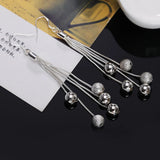 925 Silver Jewelry Set Beads Necklace Earrings Accessories