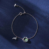 925 Silver Opal Planet Star Bracelet - Bangle