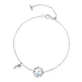 925 Silver Opal Planet Star Bracelet - Bangle