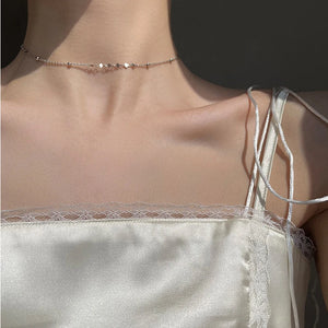925 Silver Love Necklace Heart Clavicle Chain Choker