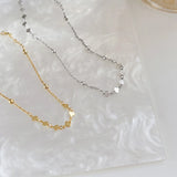 925 Silver Love Necklace Heart Clavicle Chain Choker