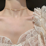 925 Silver Love Necklace Heart Clavicle Chain Choker