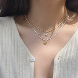 925 Silver Love Necklace Sparkling Gypsophila Clavicle Chain Birthday Gift