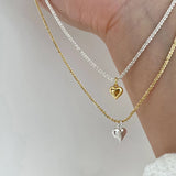 925 Silver Love Necklace Sparkling Gypsophila Clavicle Chain Birthday Gift