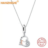 925 Sterling Silver My Dad My Hero Heart Pendant Necklace Jewellery