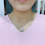 925 Silver Necklace Eight Heart Sword Diamond Pendant for Women
