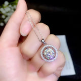 925 Silver Necklace Eight Heart Sword Diamond Pendant for Women