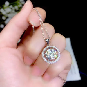 925 Silver Necklace Eight Heart Sword Diamond Pendant for Women