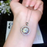 925 Silver Necklace Eight Heart Sword Diamond Pendant for Women
