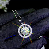 925 Silver Necklace Eight Heart Sword Diamond Pendant for Women