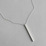 925 Silver Necklace Geometric Square Pendant for Women