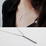 925 Silver Necklace Geometric Square Pendant for Women