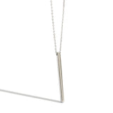 925 Silver Necklace Geometric Square Pendant for Women