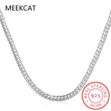 925 Sterling Silver 5MM Flat Snake Link Chain Necklace