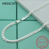 925 Sterling Silver 5MM Flat Snake Link Chain Necklace