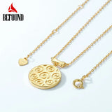 925 Silver Green Christmas Bell Pendant Necklace Enamel Round Women Xmas Jewelry