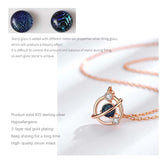 925 Silver Zircon Planet Necklace for Women - Birthday Jewelry