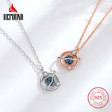 925 Silver Zircon Planet Necklace for Women - Birthday Jewelry