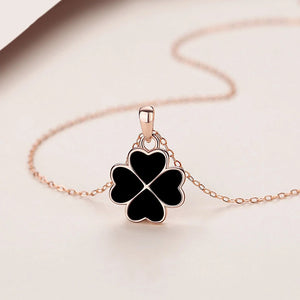 925 Silver Necklaces Sweet Temperament Four Clover Pendant
