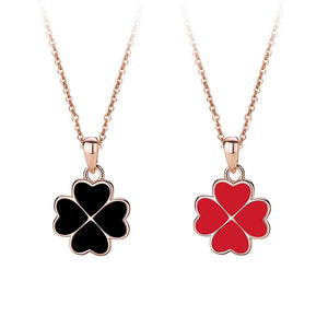 925 Silver Necklaces Sweet Temperament Four Clover Pendant