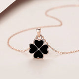 925 Silver Necklaces Sweet Temperament Four Clover Pendant