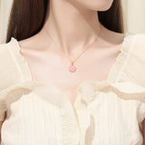 925 Silver Necklaces Sweet Temperament Four Clover Pendant